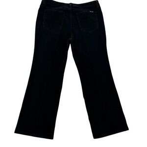 Seven7 Studio Women Sz 12 Flare Leg Collage School Minimalist Black Denim Jeans